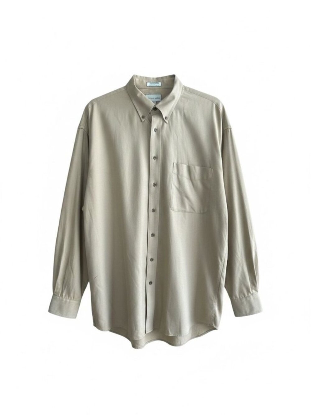 Cutter & Buck Tan Cotton Twill Shirt Long Sleeve Size 2X